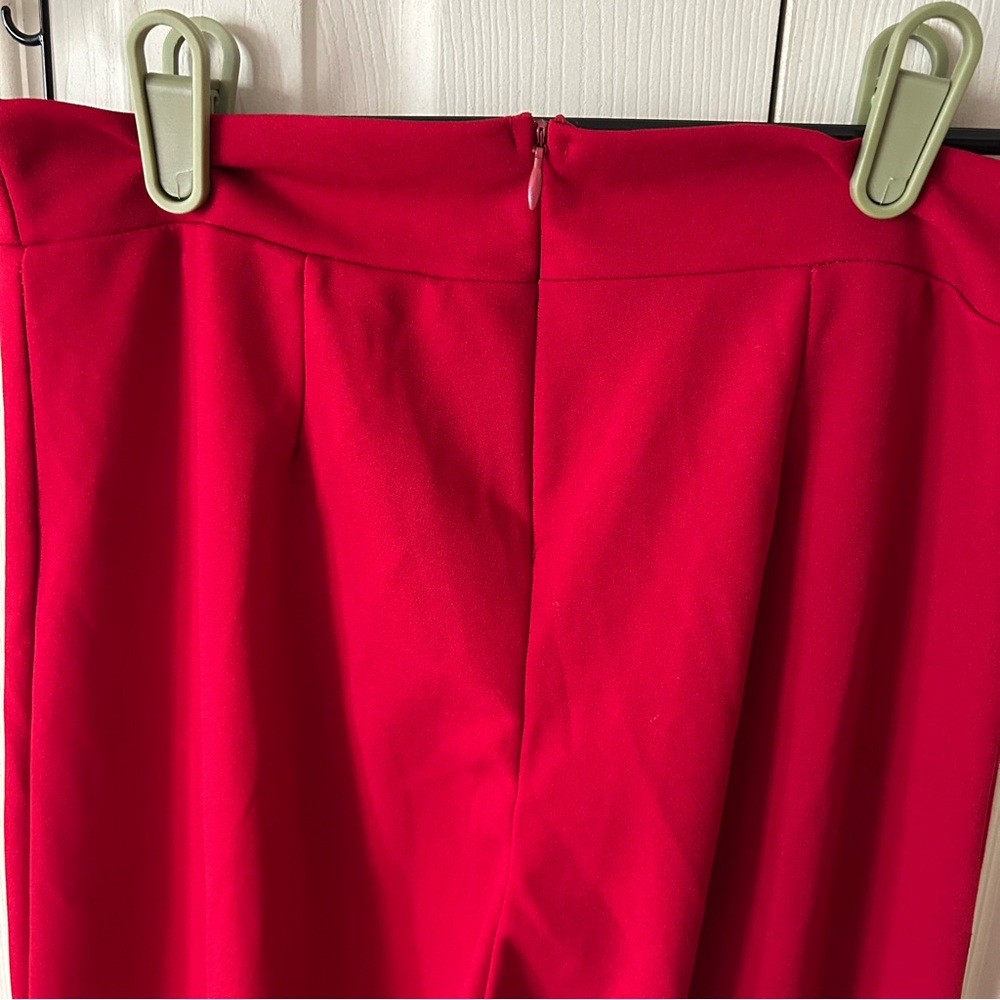 Fashion Nova Red Straight Leg Pants - Picture 4 of 6